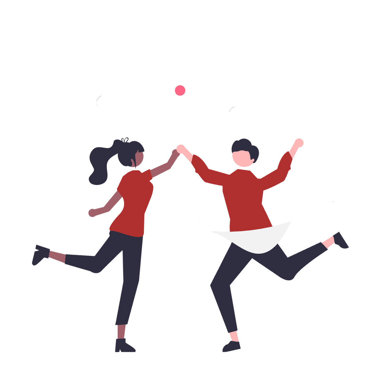 目標を達成して上位に立つ人のイラスト